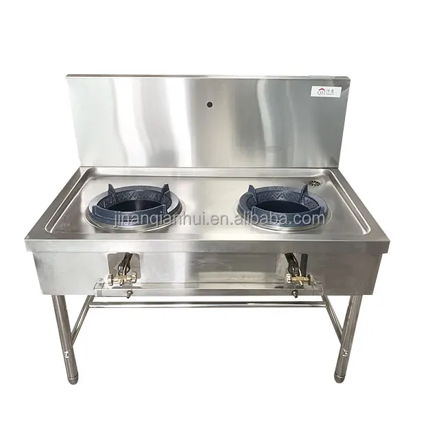 Stove Shell Stainless Steel Kitchen Gas Stove Double Shell with Two Burners ...