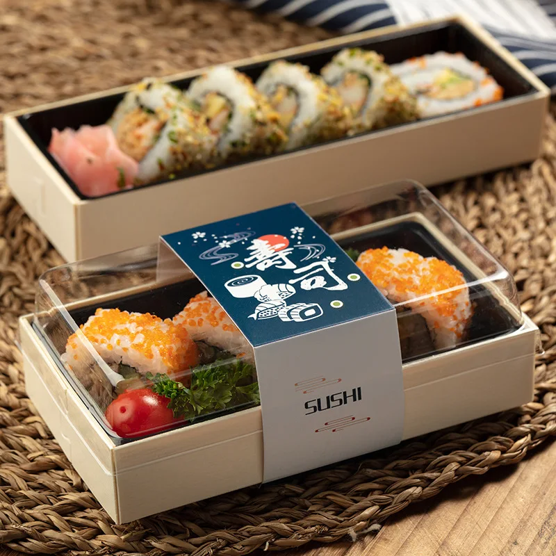 Custom Luxury Eco Disposable Food Cardboard Packaging Paper Sushi