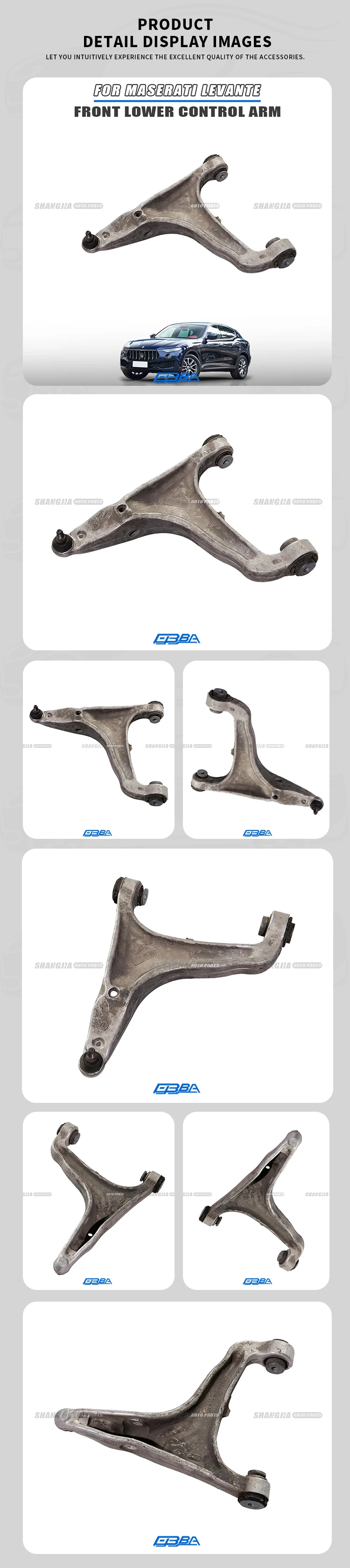 maserati front lower control arm for maserati levante 2017 2025 oe 670031993 670031992499-3