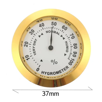 37mm Analog Hygrometer Moisture Meter Cigar Tobacco Humidity Gauge