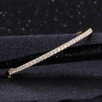Starsgem EDF moissanite vvs diamond jewelry yellow solid 18k gold bracelets for women