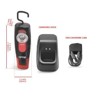 SPTA LED Swirl Light,Detailing Light Paint Inspection Lamp,Rechargeable Led Color Match Lights with Magnet