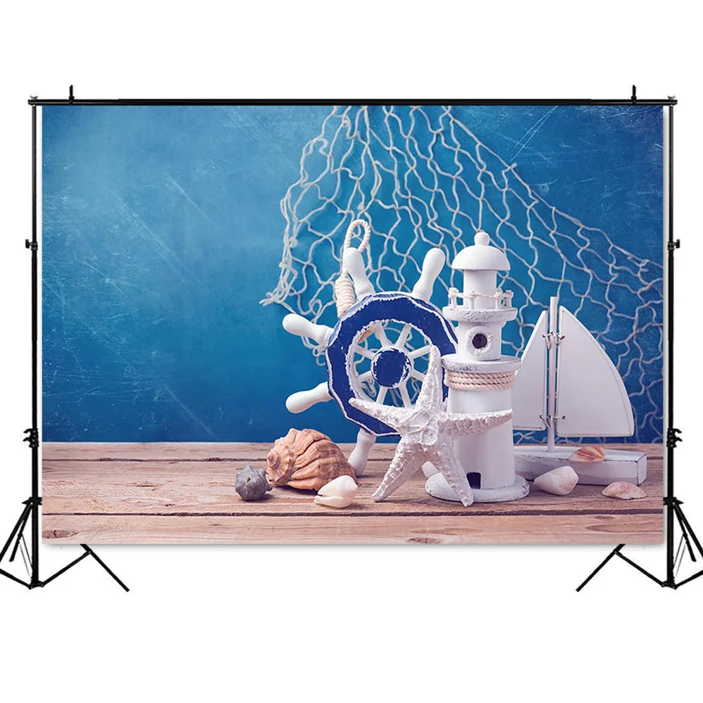 GoHeBe 7x5ft Fishing Boat Backdrop Small Fishing Boat Stranded in Natural Beauty Photography Backdrop Photo Studio Photography Background Props Party Photo Photography Props LYNAN458