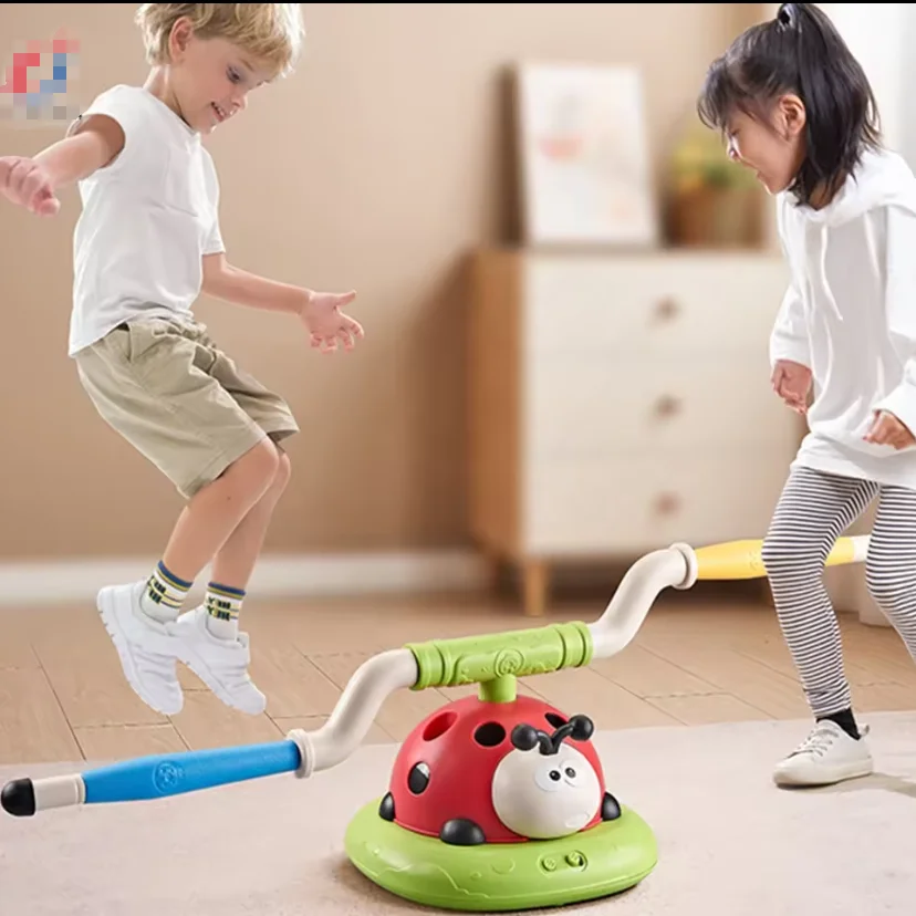 3 In 1 Rc Ladybug Exercise Machine Kid Toy Jump Rope Toss Ring Game Air