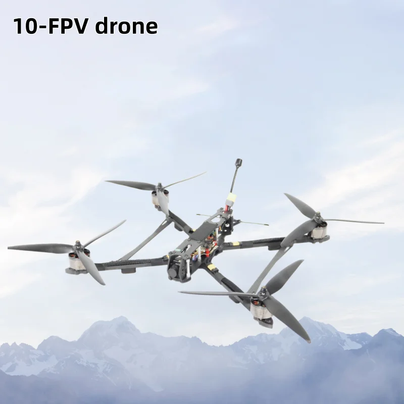 10-Inch FPV Drone with 15-20km Flight Distance 40-Minute Flight Time  Payload 1080P HD Video Carbon Fiber Remote Control