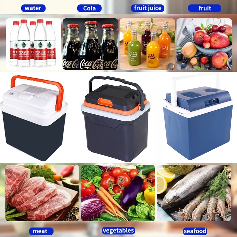 Portable Mini Heating Cool 220v Ac Dc 12v Camping Car Refrigerator With