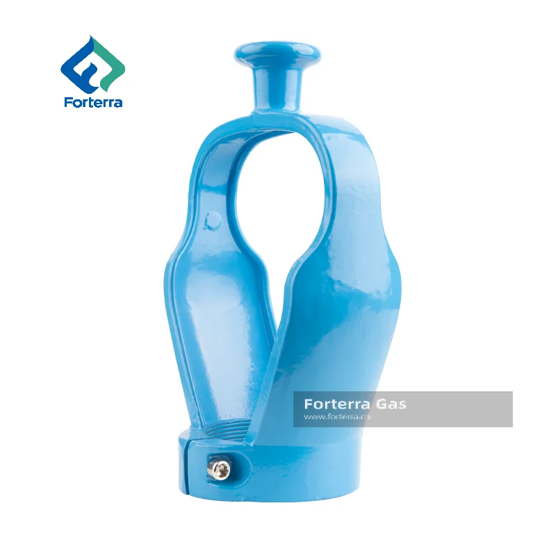 High Quality Steel Tulip Type Cylinder Carry Handle Low Pressure Oxygen Gas Cylinder Plastic Protection Cover for Medical Use