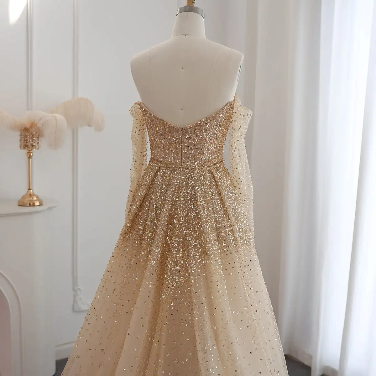 Jancember SZ410 Luxury Golden Sequins Sweetheart Dresses Jancember SZ410 Luxury Golden Sequins Sweetheart Dresses