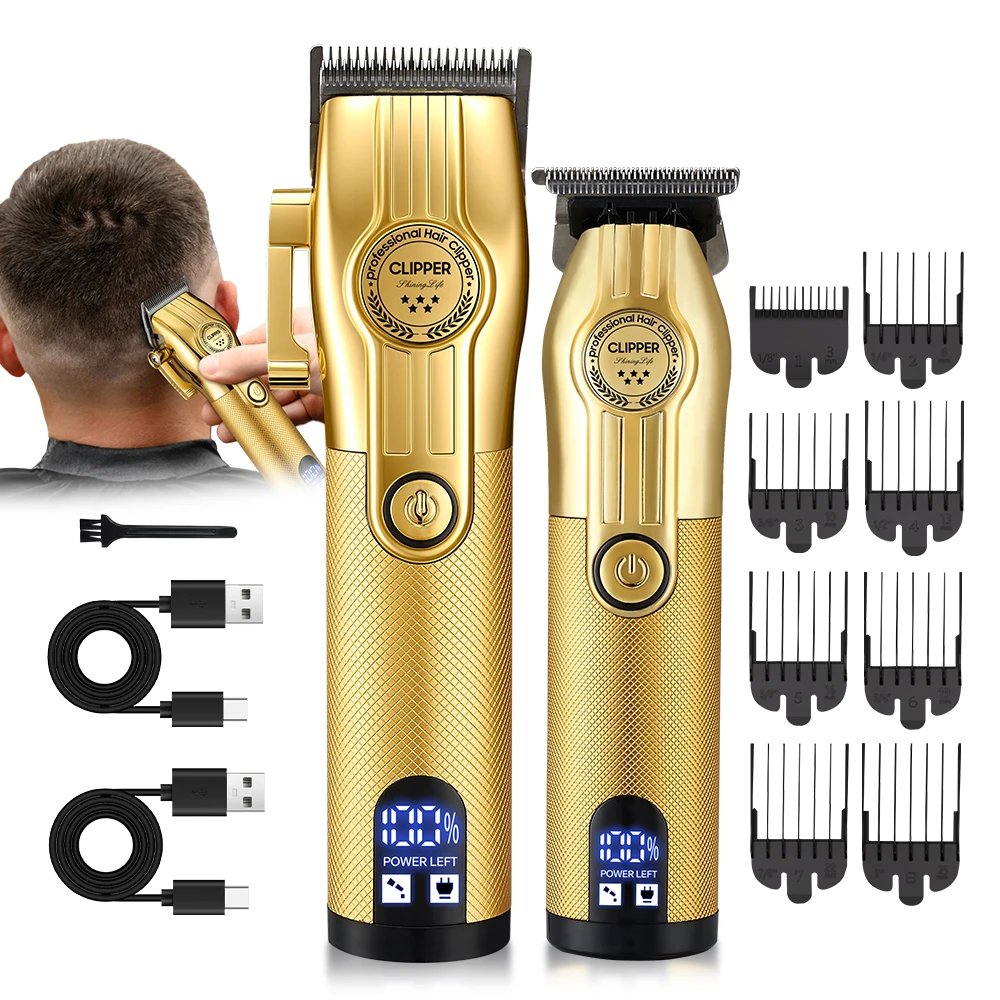 Professional 2-in-1 Mother-Child Electric Hair for Clipper Set Adjustable Pitch Whisker Trimmer Durable Stainless Steel Blade