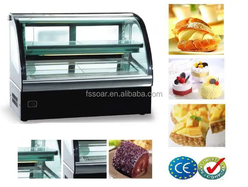 Tempered Curved Glass Counter Top Cake Display Showcase For Bakery Shop Buy Display Cake