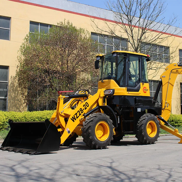 Factory Direct 1Ton/2Ton/2.5Ton Rated Load Backhoe Loader Mini 4WD Terrain Vehicle Front End Loader with Back Hoe Excavator CE