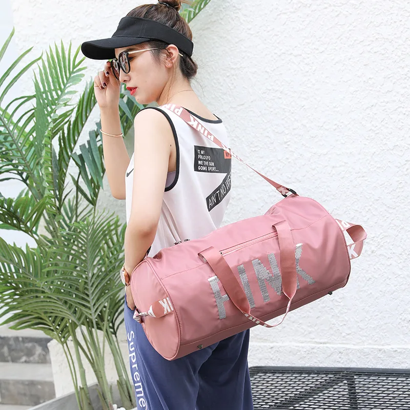 Factory Price Hot Sale Custom Logo Pink Duffle Bag Wholesale Waterproof ...