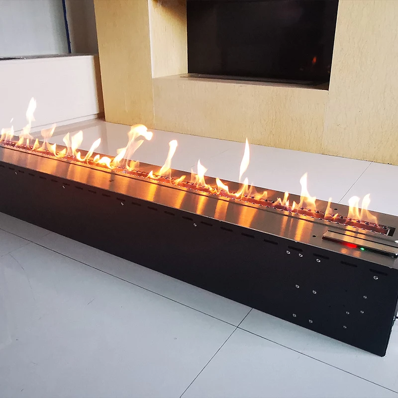 Custom Titanium Plating Automatic Smart 60 Inch Remote Control Alcohol Fireplace Insert Bio Ethanol Fireplace burner