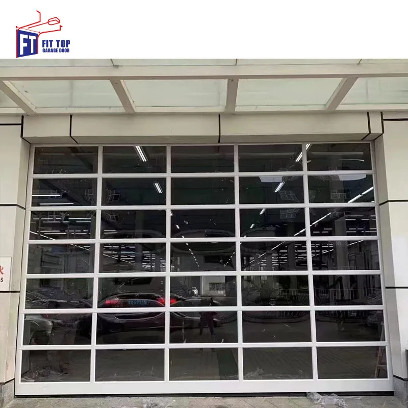 Automatic Overhead Sectional Frosted Glass 9*7 Garage Door America Hot Sale Custom Garage Door