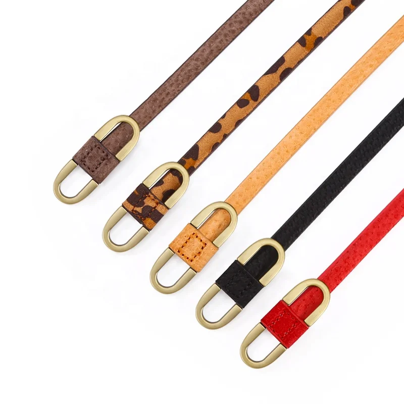 Женский ремень с круглой пряжкой модный кожаный заклепками для классных девушек