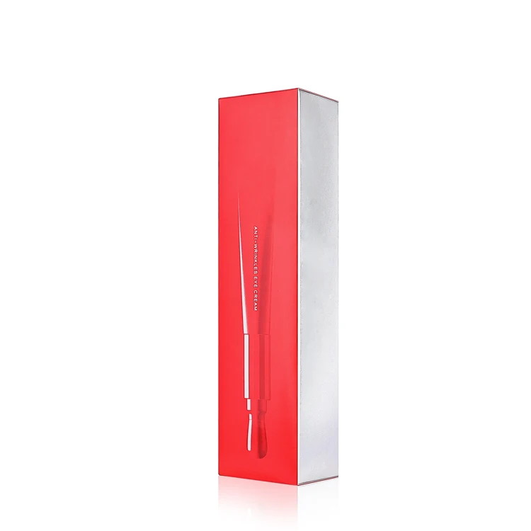 Custom Cosmetic Luxury Empty Soft Tube Packaging Vibrating Eye Cream Massage Plastic Tube with Electric Metal Roller Applicator