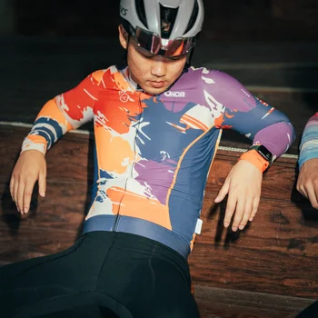OKOA China Wholesale Cycling Clothing Custom Cycling Jersey Light Fleece Warm Men Bicycle Jacket