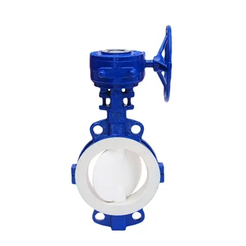 Split type butterfly valve ptfe valve Lug Wafer Manual soft seal Disc PTFE Lined Butterfly Valves