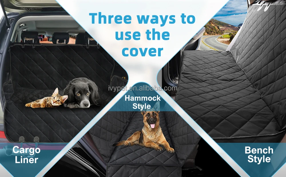 Waterproof Folding Comprehensive Protection Dog Transport Hammock Pet Car Seat Cover supplier