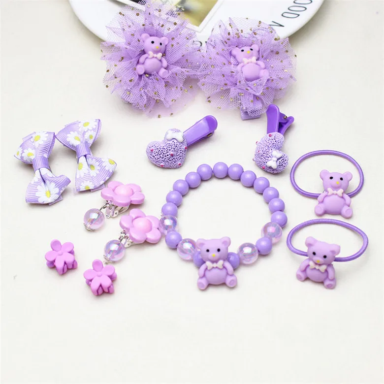 B1211 подарочный набор для новорожденных девочек шпилька для волос Детские аксессуары для волос принцесса головной убор Детская шпилька для волос кольцо для волос подарочная коробка в комплекте