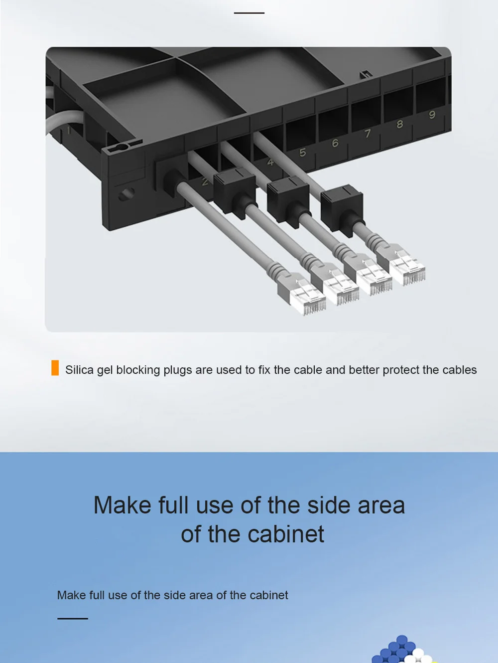 Channel Type Cable Management Tray - 24-Port Black Cable Manager for ...