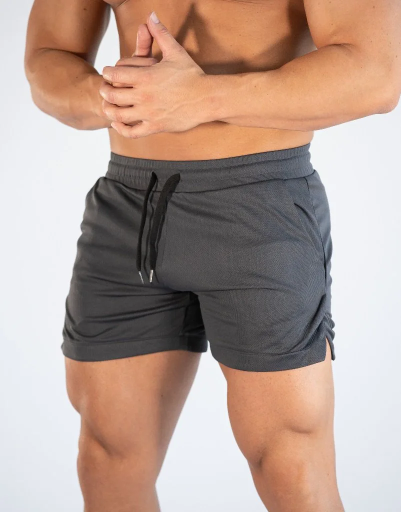 
mens gym shorts with pockets quick-drying breathable outdoor wear workout polyester running 