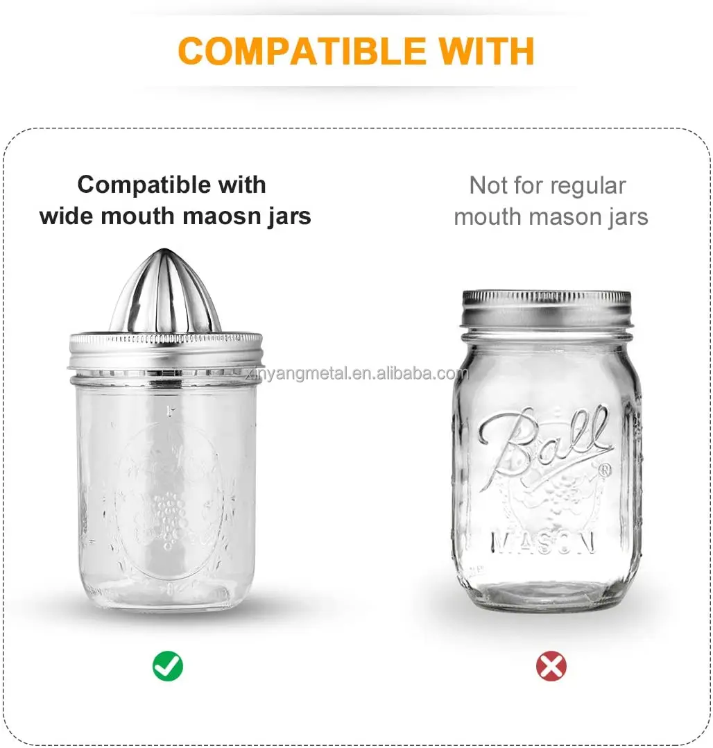 Mason Jar stainless steel juicer 16oz Wide