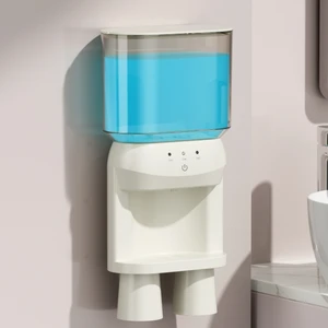 600ml tank  Wall Mount Automatic Sensormouthwash Dispenser with Magnetic Cup Holder Mouthwash Dispenser Usb Touchless