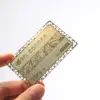 Gold metal business card with engraved