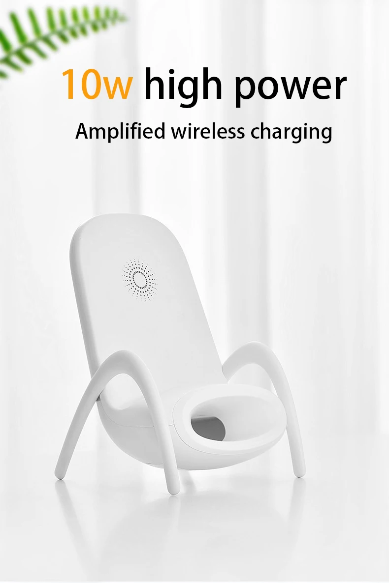 Wireless Charger Charging Bracket  Creative small seat speaker Mobile phone holder Multi-function 10W charging stand for fast