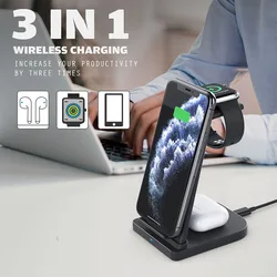 3 in 1 10W Fast Wireless Charging Stand Compatible For IPhone For Samsung