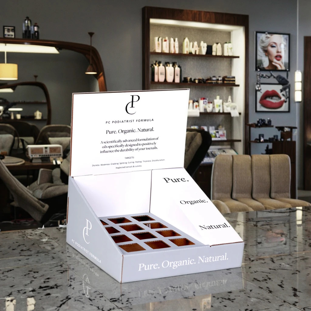 Retail Counter Display Custom Made POP Recyclable Counter Top Cardboard PDQ Display Stand