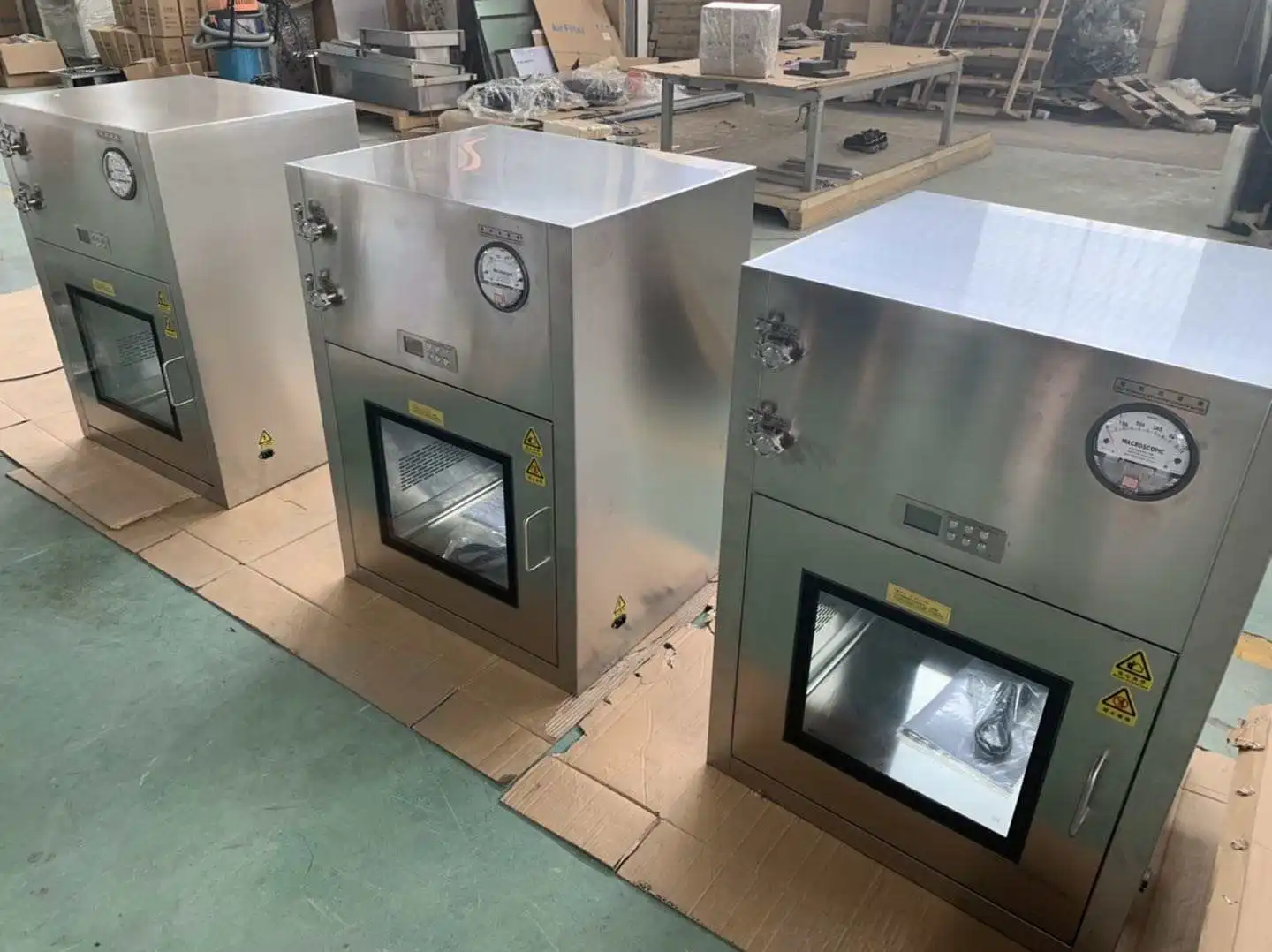 Best Quality Stainless Steel Dynamic Pass Box / Transfer Hatches with HEPA Filter for Clean Room