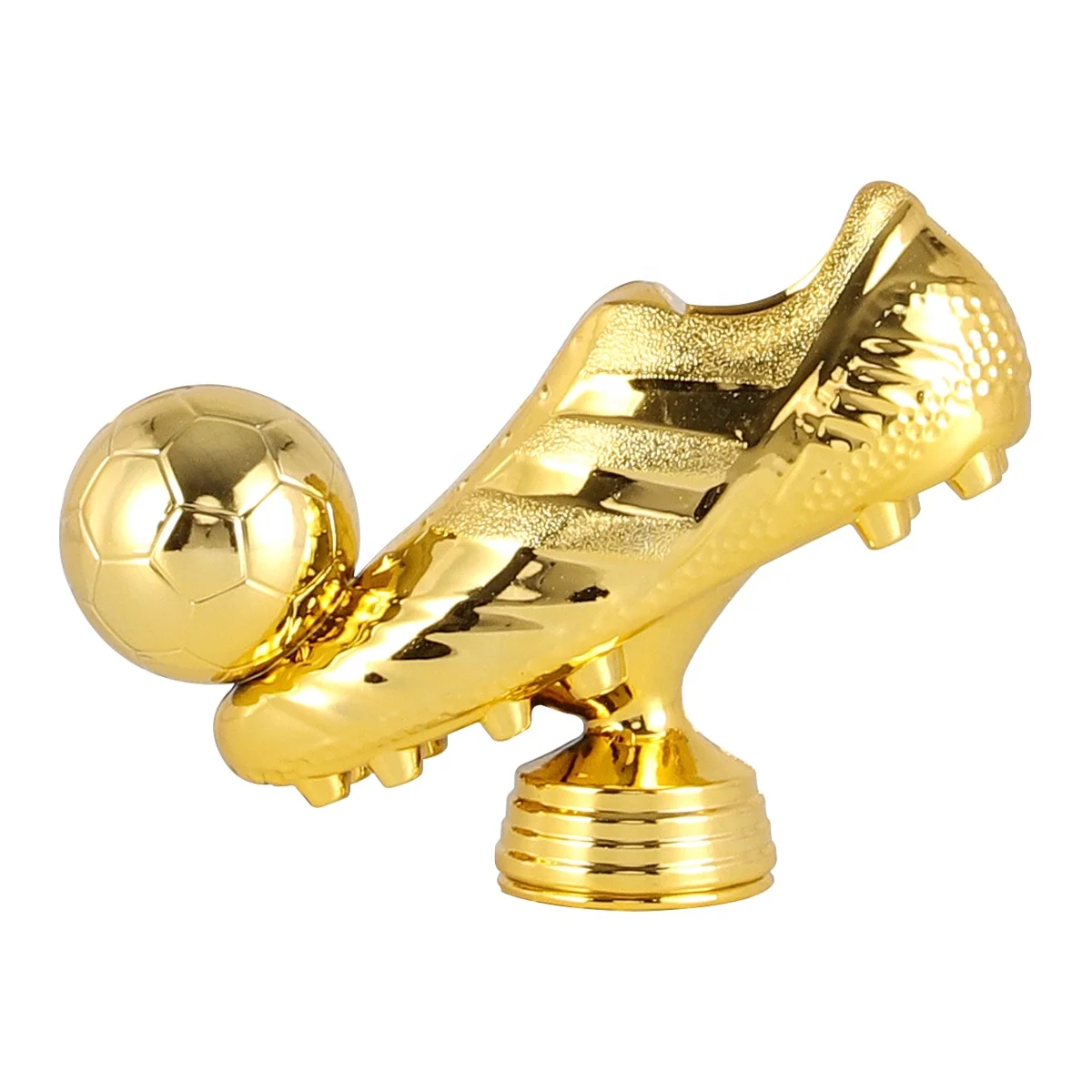 Elegant Golden Plastic Sports Trophy Figure For Soccer Oem