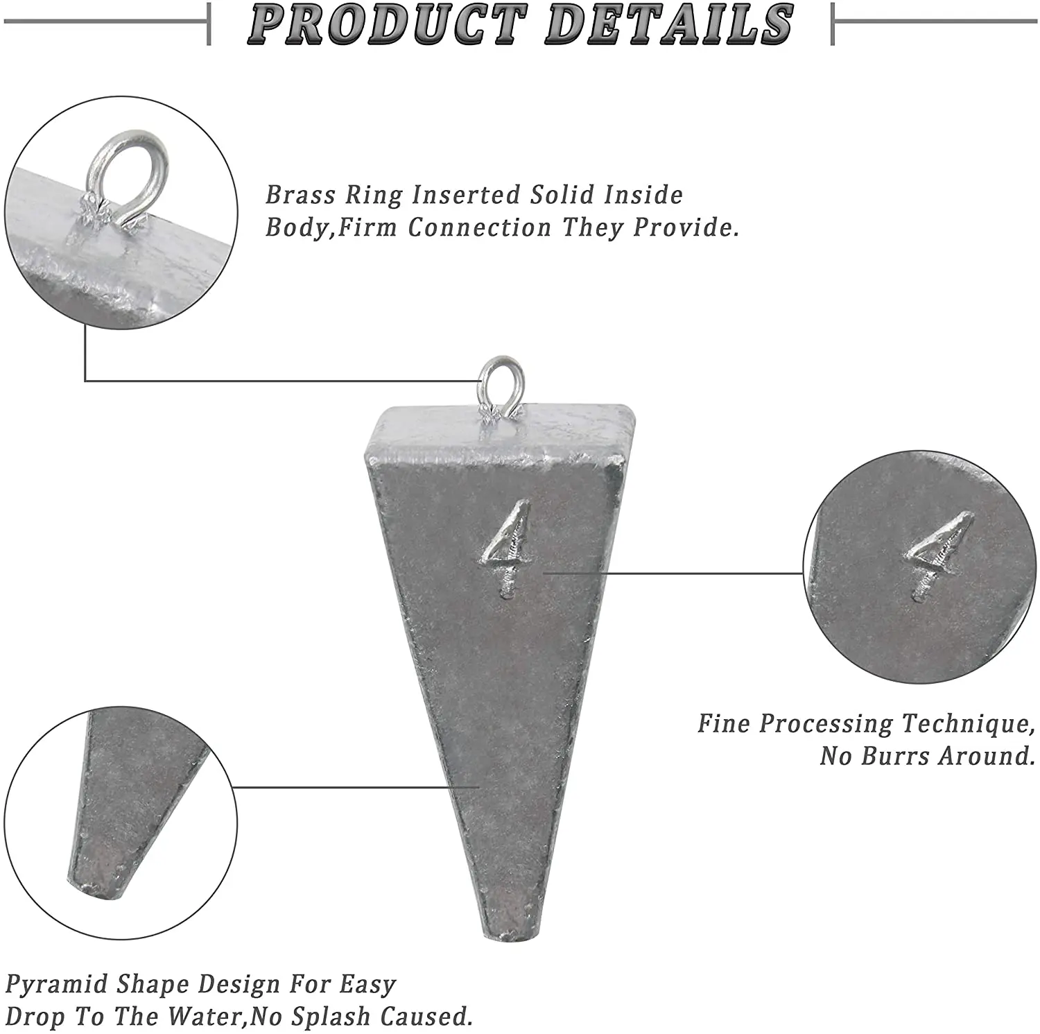 Pyramid Fishing Sinker Bulk Fishing Weights Tangle Free Fishing Sinker 14oz Buy Sinker