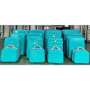 ZERO TARIFF WHOLESALE CKD/SKD 16PCS ABE LUGGAGE WITH BEAUTY CASE SEMI FINISHED SUITCASE