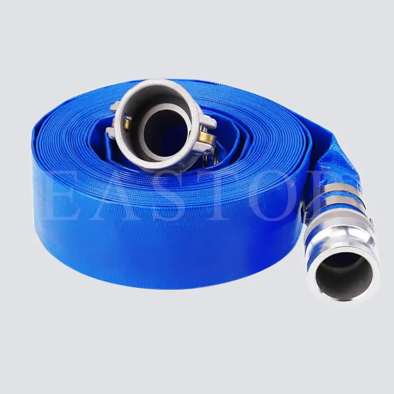 PVC layflat HOSE 1 2 3 4 8 inch Pool Backwash Hose Heavy Duty Reinforced Blue PVC Lay Flat Water Hose For Swimming Drain Pools