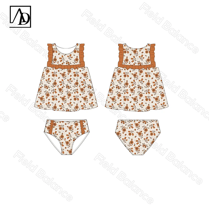 Aide 2024 New Girls Swimwear Baby One Piece Sling Swimsuit Blue Pink