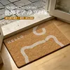Alfombra minimalista de palma de coco con imitación de maullido.