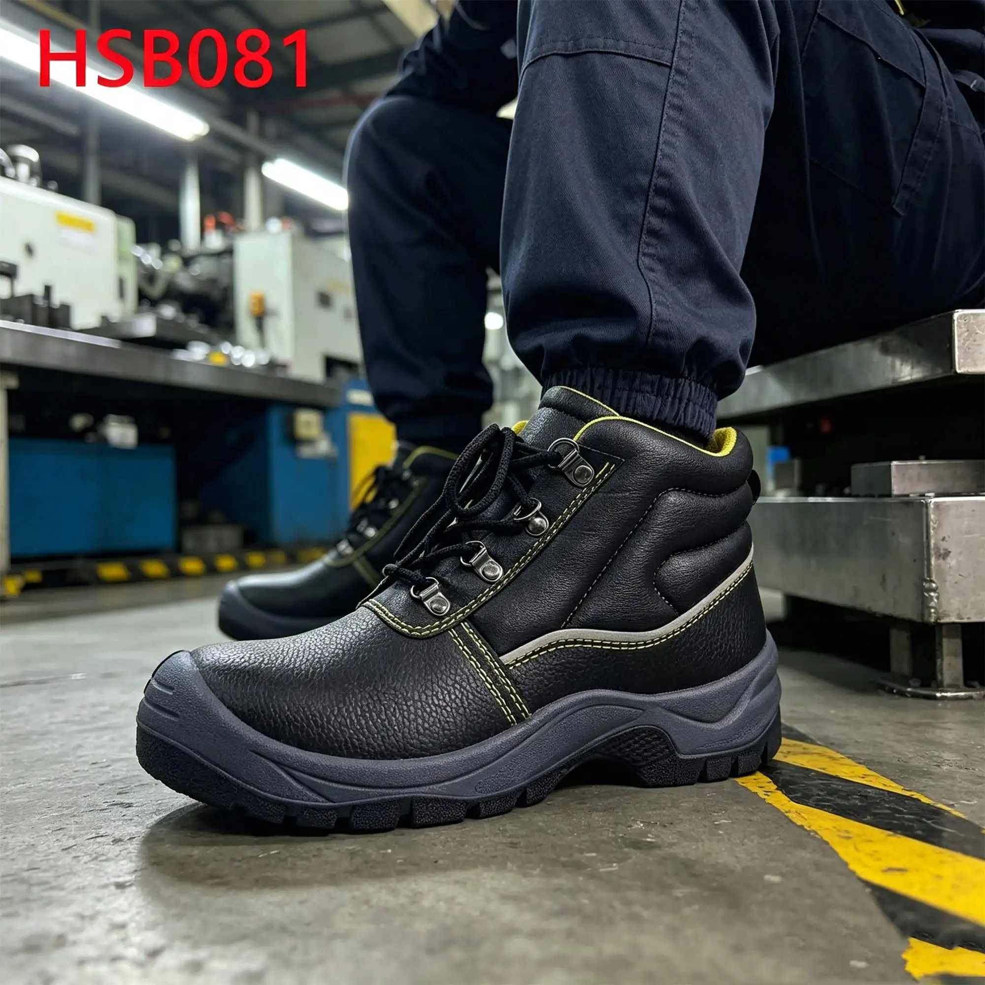 ZYF,Power Plant Anti-hit&puncture Hua Singh Safety Footwear Building Construction Work Boots with Reflective Webbing HSB081