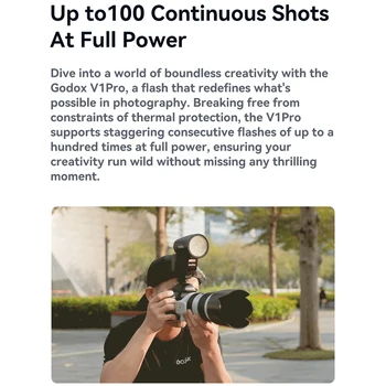 Godox Professional Speedlite V1Pro C V1 Pro TTL Li-ion Round Head Camera Flash Wireless Transmission Speedlite Flash for Canon detail image