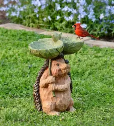 Садовая маленькая кормушка для птиц из смолы уличное украшение ванны с Колибри скульптура