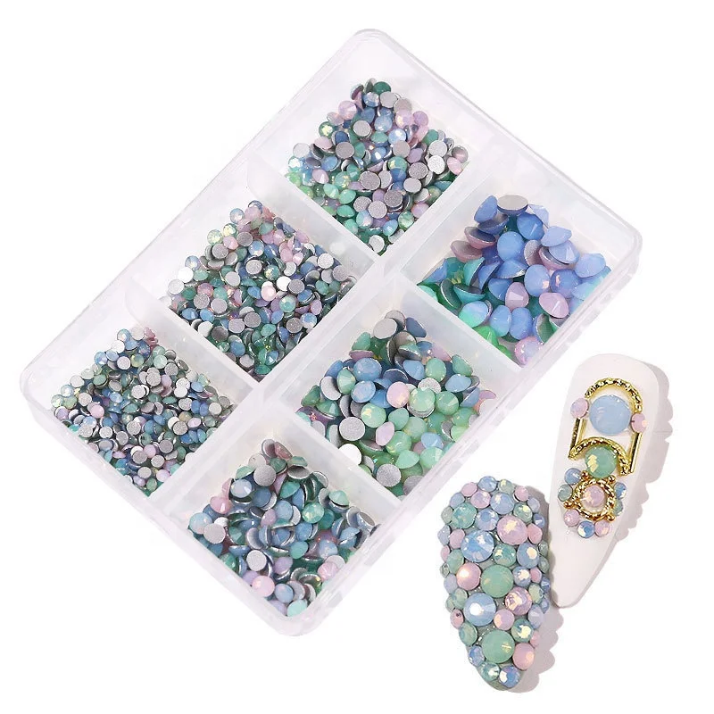 Mixed Color Glass Flatback Rhinestones – Crystal Strass Nail Art Decoration, Jargod