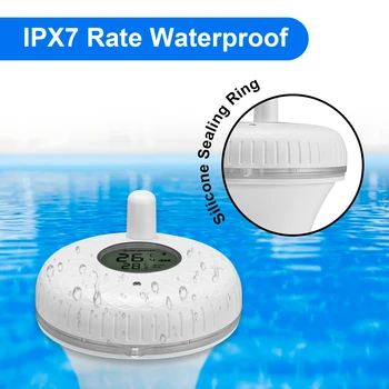 INKBIRD Floating Digital Pool Thermometer Indoor Outdoor Thermometer IPX7  Waterproof for Swimming Pool,Bath Water,Spas,Aquariums