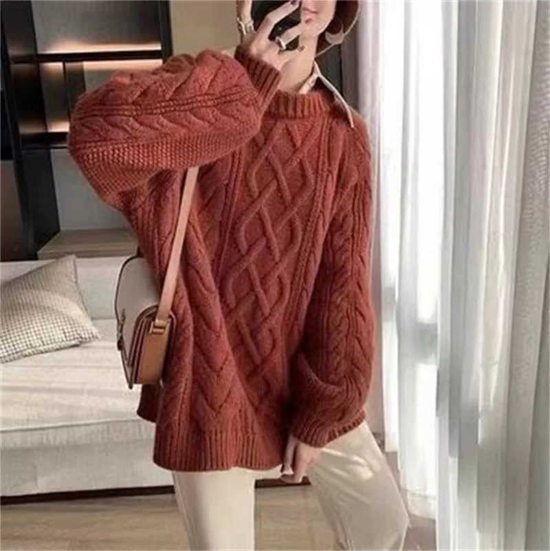 Knitted Sweaters Club Factory Long Sweater Club Factory Sweater