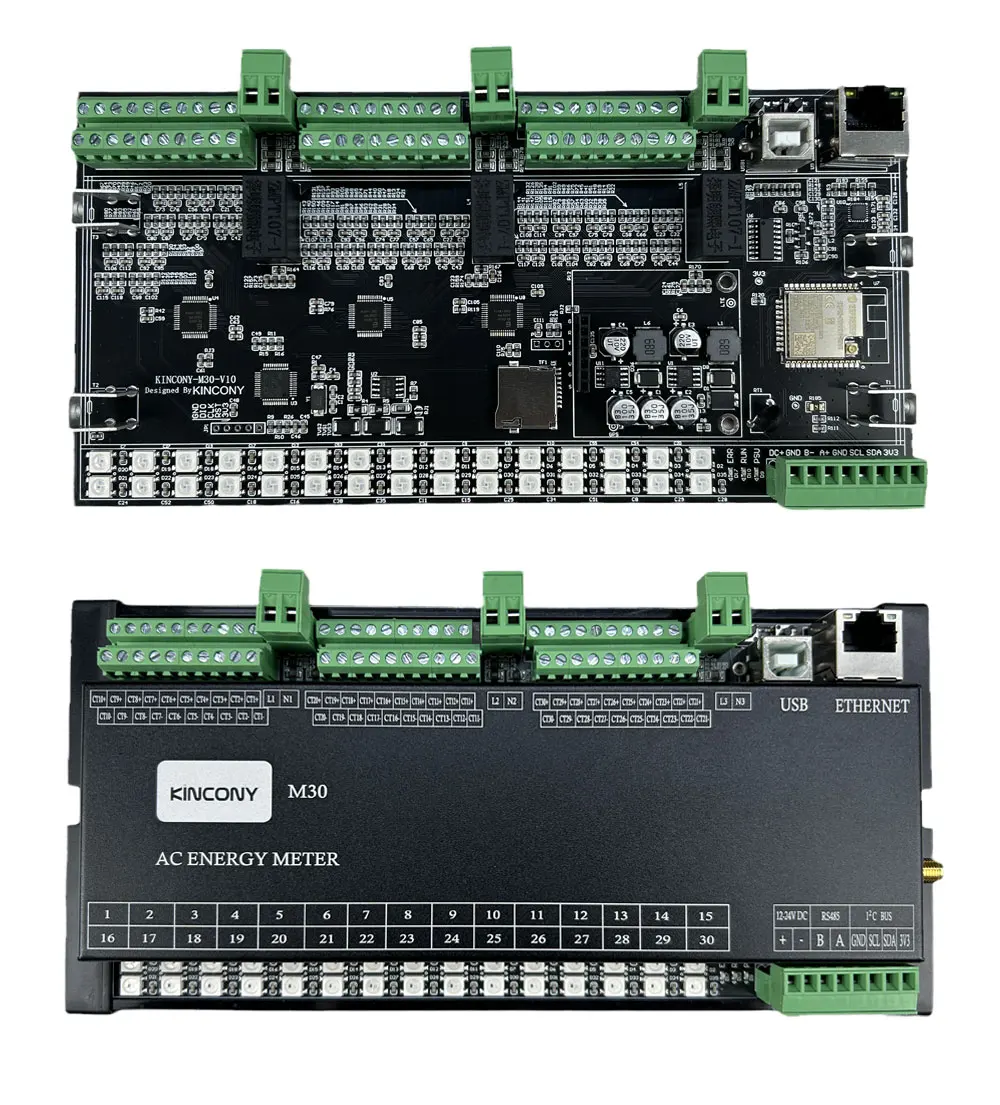 30 Channel Esp32 Energy Monitor Board Kincony M30 For Home Assistant