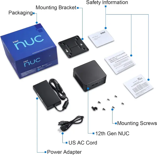 Hot Sell Intel NUC 12 Pro NUC12WSHi3 Barebone System - Mini PC