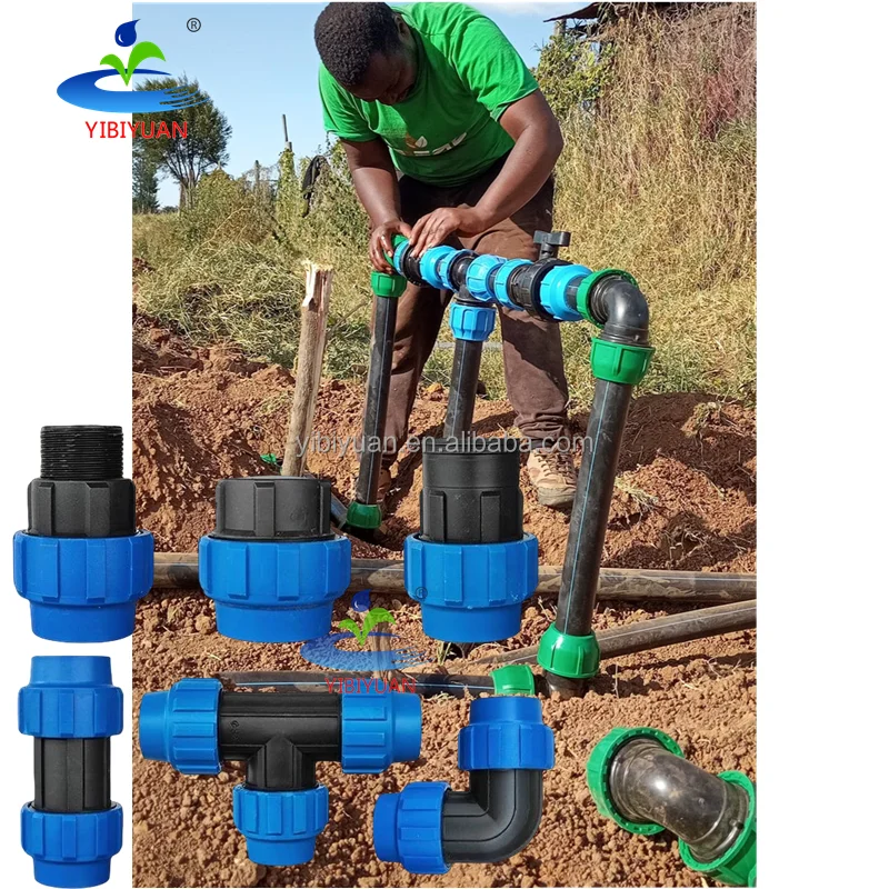 Hdpe Pipe Fittings 20-63Mm Water Agriculture Drip Irrigation Supplies Accessories Kit Quick Connect Fitting