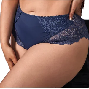 Wholesale Ladies Sexy Traceless See-through Polyamide Lace Transparent Seamless Panties with Waist Logo for Women Underwear
