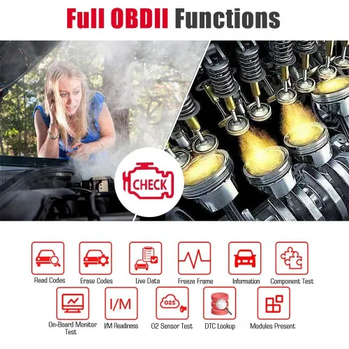 VIDENT IAuto708 Full System Scan Tool OBDII Scanner OBDII Diagnostic Tool for All Makes